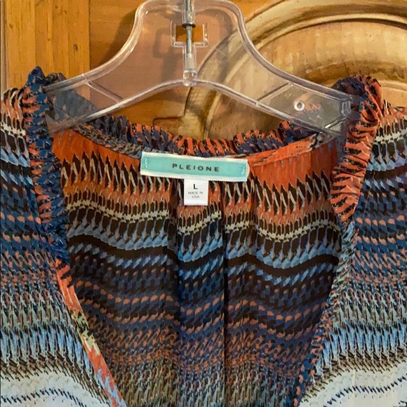 Sheer Shell with Ruffle Trim - Picture 2 of 4